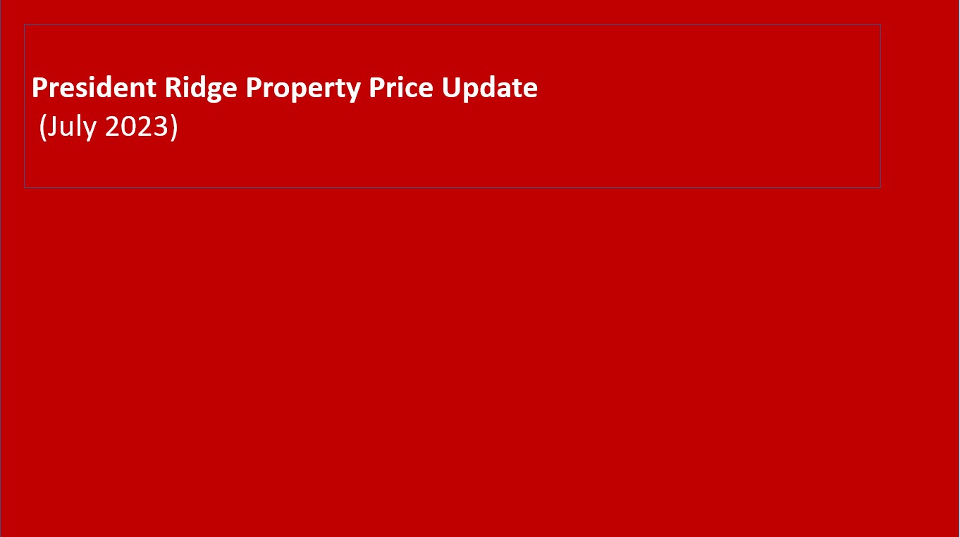 Read more about the article Free President Ridge Property Update